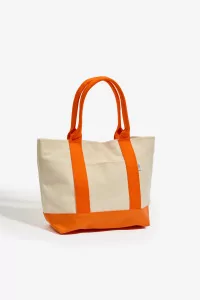 Sasicco OBI Sashiko Cotton Tote Bag - Orange | Centre Commercial